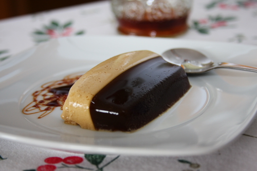 Flan de café (de dos colores)