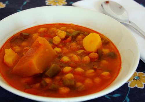 Garbanzos con calabaza