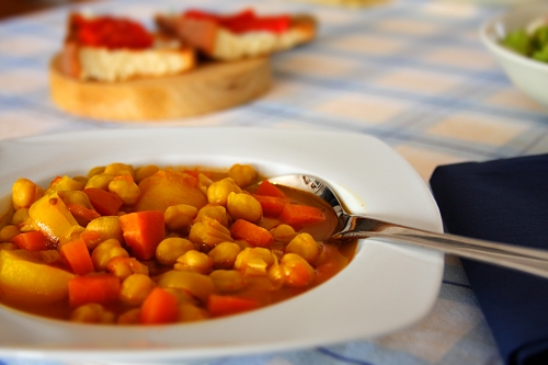 Garbanzos con azafrán