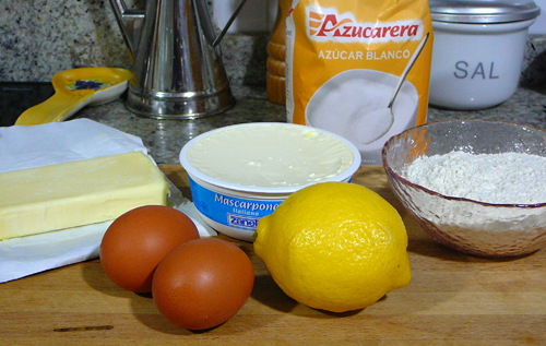Bizcocho de queso y limón
