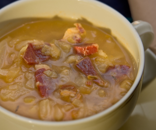 Minestrone de col y arroz