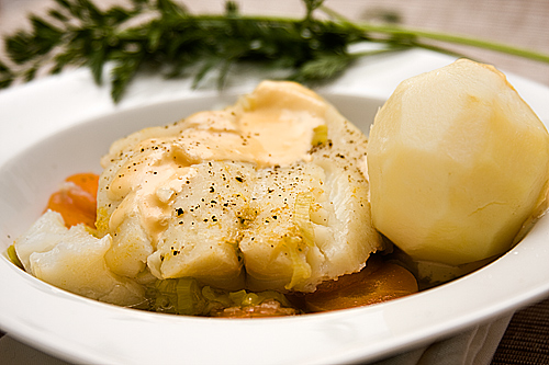 Filetes de pescado con verduras