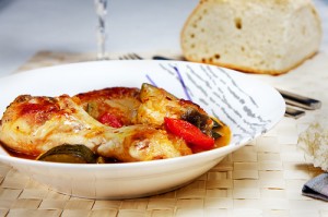 Pollo a la ratatouille
