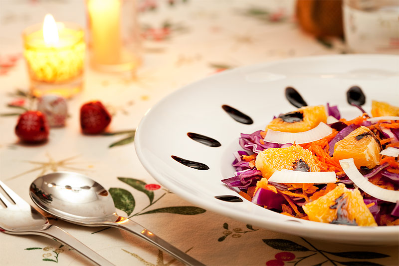 Ensalada de lombarda y naranja